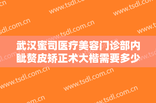 武汉蜜司医疗美容门诊部内眦赘皮矫正术大楷需要多少钱?效果怎么样?