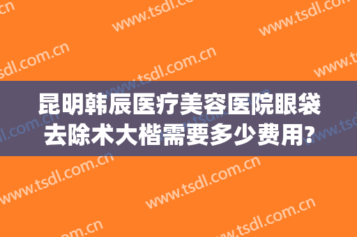昆明韩辰医疗美容医院眼袋去除术大楷需要多少费用?多长时间恢复?(整形医院去眼袋一般多少钱)