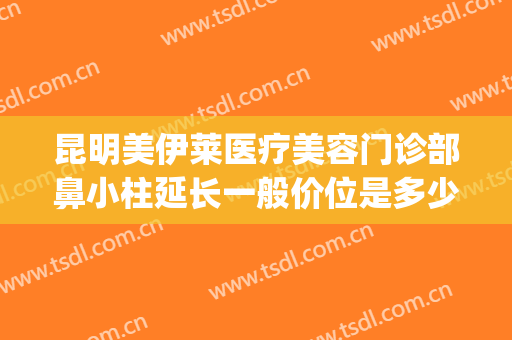 昆明美伊莱医疗美容门诊部鼻小柱延长一般价位是多少钱?可靠吗?(昆明美伊莱整形怎么样)