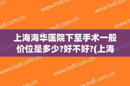 上海海华医院下至手术一般价位是多少?好不好?(上海海华医院待遇怎么样)