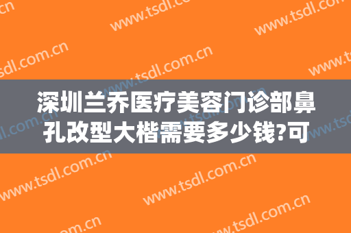深圳兰乔医疗美容门诊部鼻孔改型大楷需要多少钱?可靠吗?(乔雅医疗整形医院做鼻子)