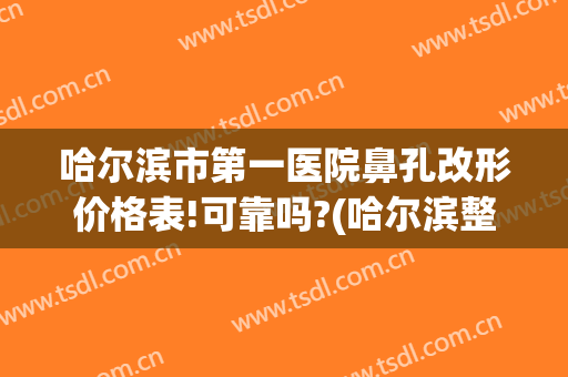 哈尔滨市第一医院鼻孔改形价格表!可靠吗?(哈尔滨整个鼻子多少钱啊)