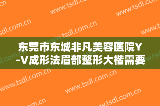 东莞市东城非凡美容医院Y-V成形法眉部整形大楷需要多少费用?需要多久恢复?