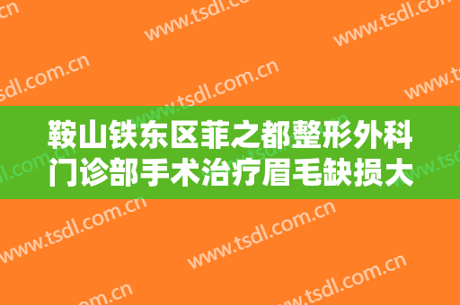 鞍山铁东区菲之都整形外科门诊部手术治疗眉毛缺损大楷需要多少费用?效果怎么样?