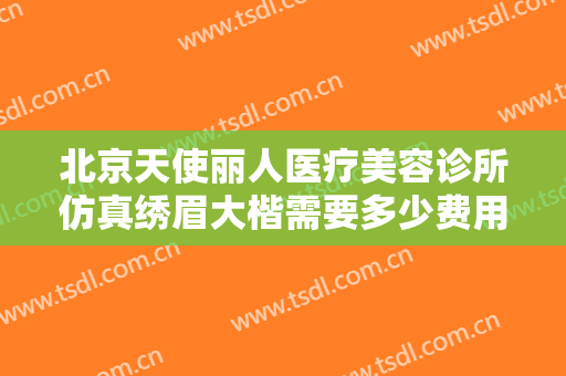 北京天使丽人医疗美容诊所仿真绣眉大楷需要多少费用?有哪些优势?