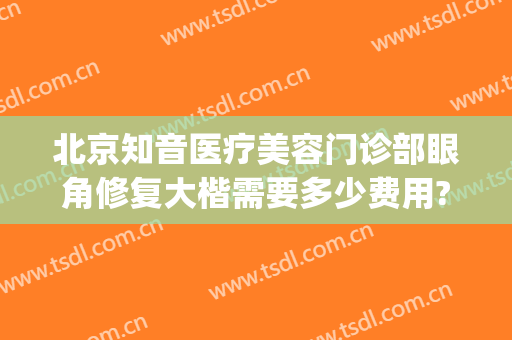 北京知音医疗美容门诊部眼角修复大楷需要多少费用?贵不贵?(北京做眼睛修复的专家)