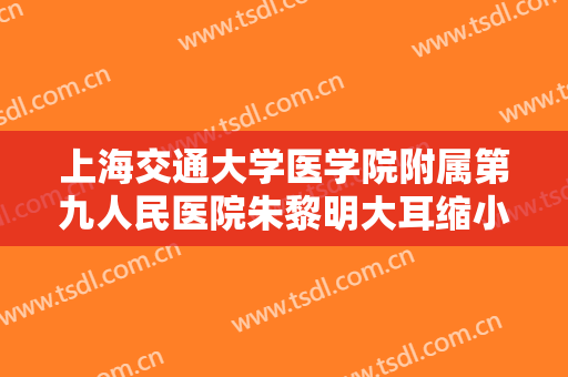 上海交通大学医学院附属第九人民医院朱黎明大耳缩小术大楷需要多少费用?好不好?