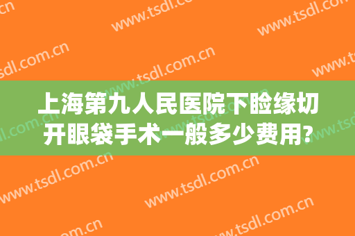 上海第九人民医院下睑缘切开眼袋手术一般多少费用?好不好?(上海第九人民医院做眼袋手术多少钱)