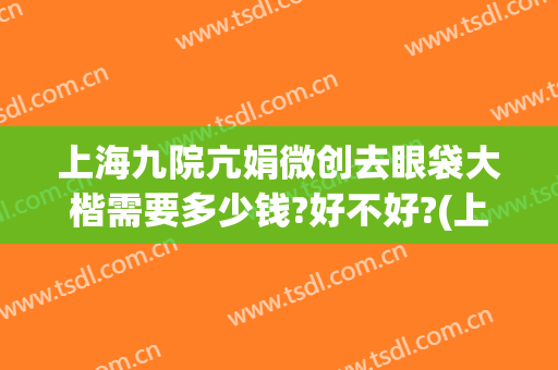 上海九院亢娟微创去眼袋大楷需要多少钱?好不好?(上海第九医院做眼袋)