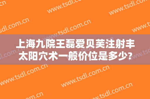 上海九院王磊爱贝芙注射丰太阳穴术一般价位是多少?效果怎么样?