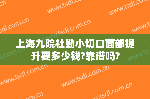 上海九院杜勤小切口面部提升要多少钱?靠谱吗?