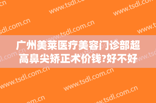 广州美莱医疗美容门诊部超高鼻尖矫正术价钱?好不好?(美莱医学美容医院广州)