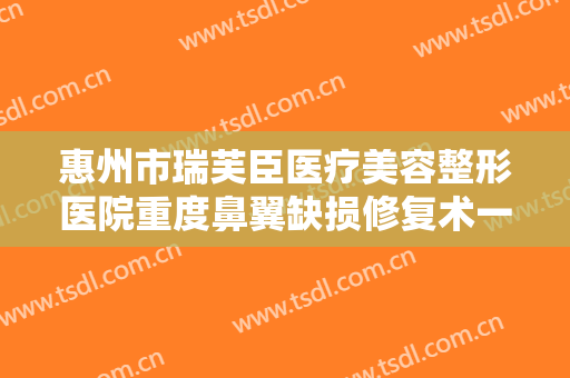 惠州市瑞芙臣医疗美容整形医院重度鼻翼缺损修复术一般价位是多少钱?好不好?
