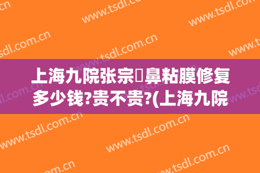 上海九院张宗棨鼻粘膜修复多少钱?贵不贵?(上海九院鼻子价格)