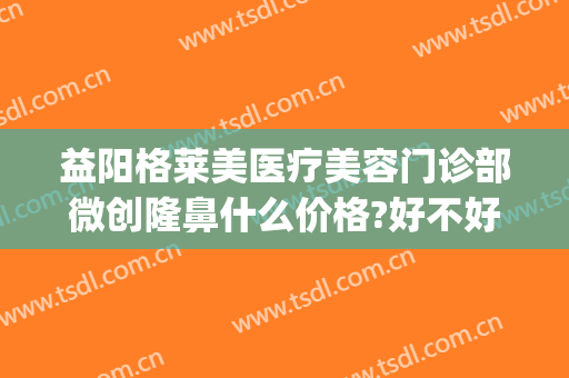 益阳格莱美医疗美容门诊部微创隆鼻什么价格?好不好?(益阳格莱美医疗美容门诊部预约电话)