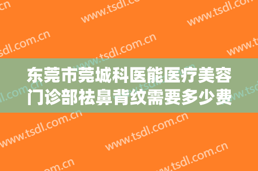 东莞市莞城科医能医疗美容门诊部祛鼻背纹需要多少费用?贵不贵?(东莞科医能祛斑要多少钱)