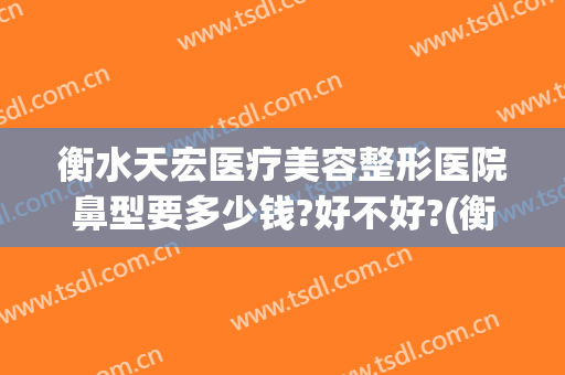 衡水天宏医疗美容整形医院鼻型要多少钱?好不好?(衡水天宏整形医院电话)