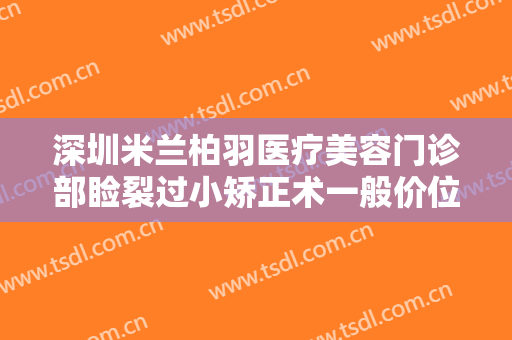 深圳米兰柏羽医疗美容门诊部睑裂过小矫正术一般价位是多少?好不好?