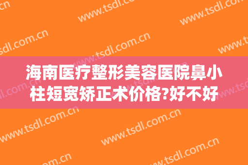 海南医疗整形美容医院鼻小柱短宽矫正术价格?好不好?(鼻翼缩小鼻小柱的延长综合多少钱)