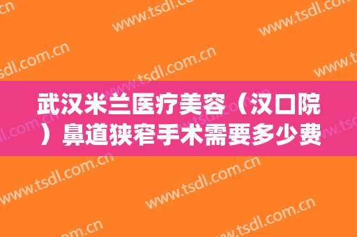 武汉米兰医疗美容（汉口院）鼻道狭窄手术需要多少费用?贵不贵?(武汉汉口米兰整形医院)