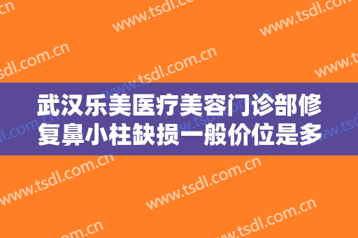 武汉乐美医疗美容门诊部修复鼻小柱缺损一般价位是多少钱?怎么样?