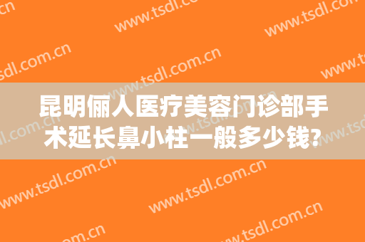 昆明俪人医疗美容门诊部手术延长鼻小柱一般多少钱?好不好?(俪人医院整形好不好)