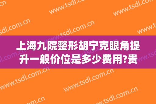 上海九院整形胡宁克眼角提升一般价位是多少费用?贵不贵?(上海九院整形双眼皮价目表)