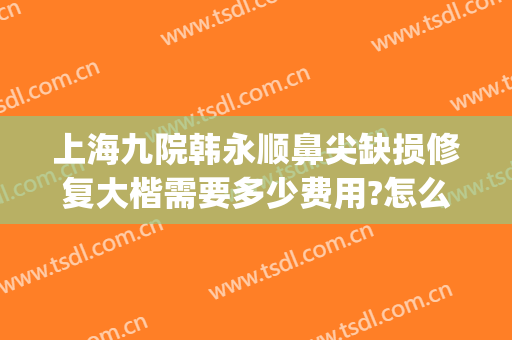 上海九院韩永顺鼻尖缺损修复大楷需要多少费用?怎么样?(上海九院修复鼻子多少钱)