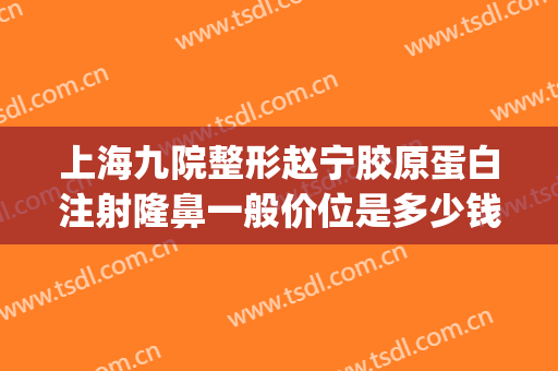 上海九院整形赵宁胶原蛋白注射隆鼻一般价位是多少钱?效果怎么样?(上海九院做假体隆鼻要多少钱)
