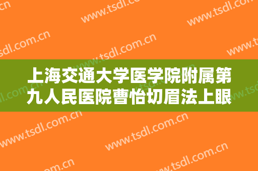 上海交通大学医学院附属第九人民医院曹怡切眉法上眼皮提升什么价格?需要多久恢复?