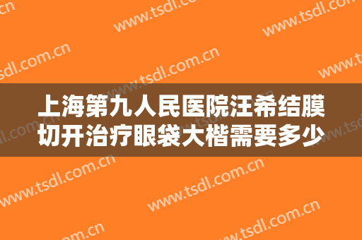 上海第九人民医院汪希结膜切开治疗眼袋大楷需要多少钱?多长时间恢复?