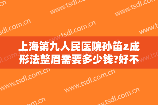 上海第九人民医院孙笛z成形法整眉需要多少钱?好不好?