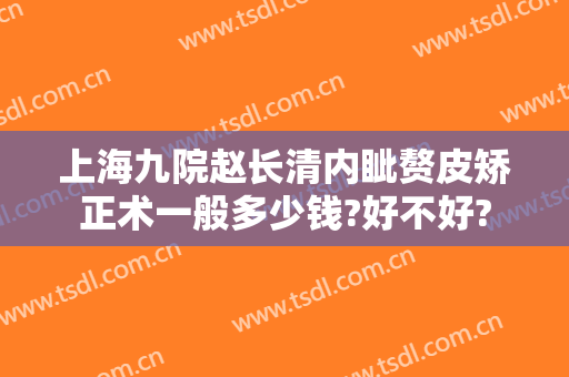 上海九院赵长清内眦赘皮矫正术一般多少钱?好不好?