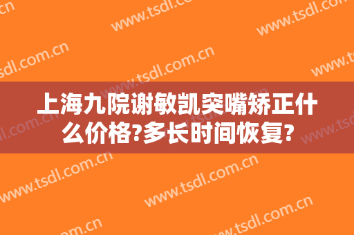 上海九院谢敏凯突嘴矫正什么价格?多长时间恢复?