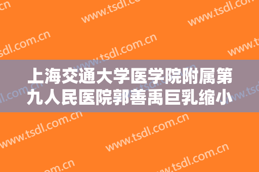 上海交通大学医学院附属第九人民医院郭善禹巨乳缩小术价格?好不好?