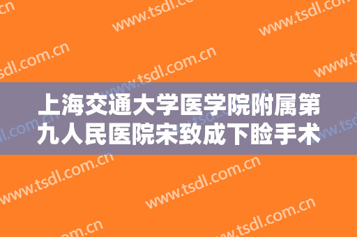 上海交通大学医学院附属第九人民医院宋致成下睑手术价格表!怎么样?