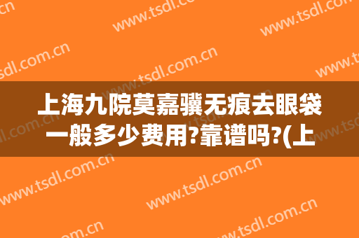 上海九院莫嘉骥无痕去眼袋一般多少费用?靠谱吗?(上海九院眼袋修复多少钱)