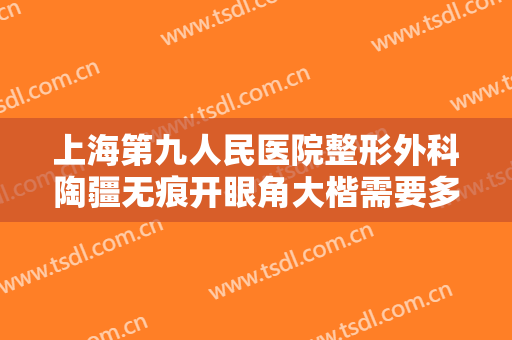 上海第九人民医院整形外科陶疆无痕开眼角大楷需要多少费用?需要多久恢复?