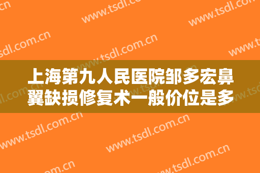 上海第九人民医院邹多宏鼻翼缺损修复术一般价位是多少钱?好不好?
