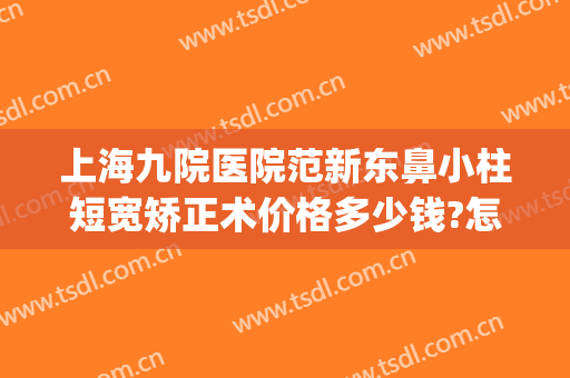 上海九院医院范新东鼻小柱短宽矫正术价格多少钱?怎么样?(上海九院鼻梁骨矫正)