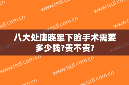 八大处唐晓军下睑手术需要多少钱?贵不贵?