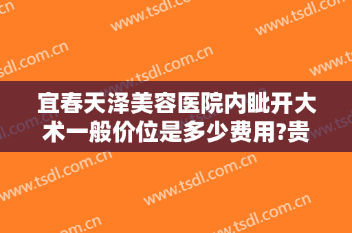 宜春天泽美容医院内眦开大术一般价位是多少费用?贵不贵?