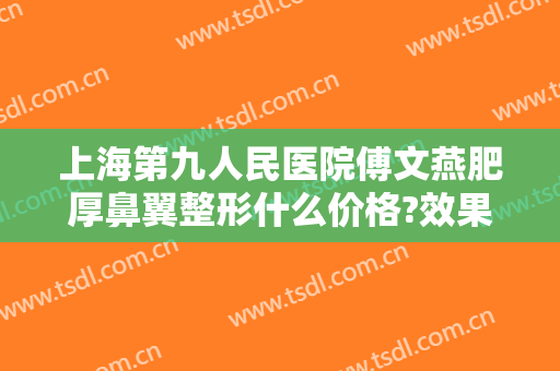 上海第九人民医院傅文燕肥厚鼻翼整形什么价格?效果怎么样?
