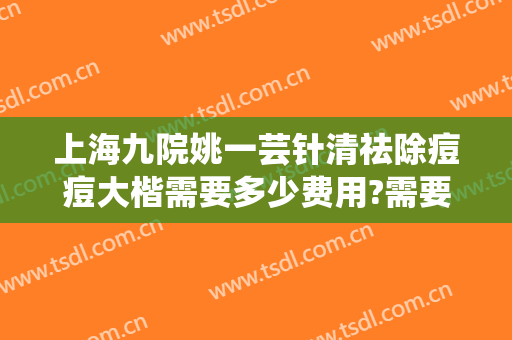 上海九院姚一芸针清祛除痘痘大楷需要多少费用?需要多久恢复?