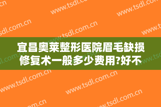 宜昌奥莱整形医院眉毛缺损修复术一般多少费用?好不好?