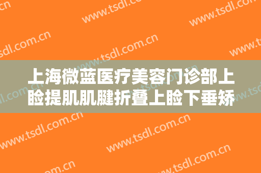 上海微蓝医疗美容门诊部上睑提肌肌腱折叠上睑下垂矫正术一般价位是多少钱?好不好?