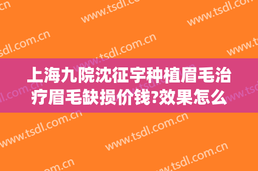 上海九院沈征宇种植眉毛治疗眉毛缺损价钱?效果怎么样?(上海九院种植眉毛多少钱)
