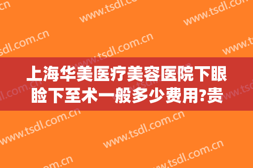 上海华美医疗美容医院下眼睑下至术一般多少费用?贵不贵?(下眼睑除皱手术的费用大概是多少)