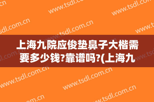 上海九院应俊垫鼻子大楷需要多少钱?靠谱吗?(上海九院垫鼻子费用一般多少)