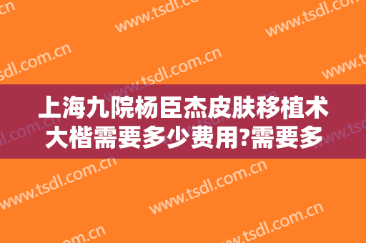 上海九院杨臣杰皮肤移植术大楷需要多少费用?需要多久恢复?